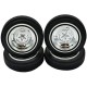 1/24 Chrome Reverse Rims/Tyres (4pcs)