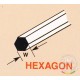 MRX-30 Solid Styrene Hexagon Rod (W: 0.8mm, Length: 250mm) (10pcs)
