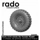 1/35 Morris C9/B Wheels (Goodyear Thread, 5pcs, 3D Print) for Thunder Model