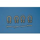 1/35 Brass Shackles (4pcs, Type:A, H: 10.5mm, D: 8.0mm, R: 1.6mm) for military vehicles
