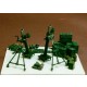1/35 3inch Mortar (3 pieces, Two in firing position & One folded for transport)