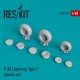 1/48 P-38 Lightning Type 2 Wheels set for Academu/Tamiya/Eduard/Hasegawa kits