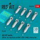 1/48 WWII/Korean War USAF/RAF AN-M57 Bombs 250lbs/Box-type Fin (8pcs)
