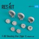 1/72 F-80 Shooting Star Type #1 Wheels set for Airfix/MPC/Sword/Eastern Express kits