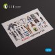 1/72 F.2A Lighting Interior parts (3D decals) for Airfix kit 