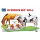 1/35 Livestock Set Vol.2 (Horse + Bird + Cow)