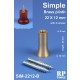 Simple Brass Plinth/Pedestal Stand (high: 22mm, bottom dia.: 12mm, upper dia.: 8mm)