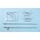 1/35 AH-1W Super Cobra Landing Skids for Trumpeter kit (white metal)