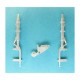 1/48 Mitsubishi A6M Zero Landing Gear for Tamiya kits (white metal)