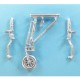 1/72 F-84E/G Thunderjet Landing Gear for Academy/Italeri kits (white metal)