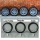 1/24 19&quot; BBS CH-R Wheels #1 w/Low Profile Tread Tyres