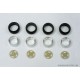 1/24 16&quot; Ford RS Wheel Rings, Inserts &amp; Tyres Set (4 Wheel Rings+4 Wheel Inserts+4 Tyres)