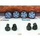 1/24 18'' Fifteen 52 Tarmac Wheels (4pcs, resin) &amp; Toyo Stretch Wall R888 Tyres (4pcs)