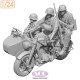 1/24 WWII German KS750 Motorcycle with Sidecar and Troopers