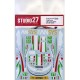 1/24 F458 AF Corse Italia #71/51 2013 Decals for Fujimi #123820 / Studio27 TK2461 kit