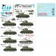 Decals for 1/35 Red Army OT Flame Tanks T-34 Flame Thrower Mixed Turret Types