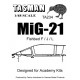 1/48 Mikoyan-Gurevich MiG-21 Fishbed F/J/L Canopy for Academy kits