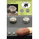 Slotted Bolts with Hexagonal Nuts and Built-In Washer (40pcs, Diameter: 0.9mm)