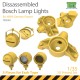 1/35 Dissassembled Bosch Lamp Lights for WWII German Panzer