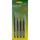 Tweezers Set (4pcs: Long Straight, Short Straight, Curved and Flat End)