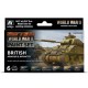 Acrylic Model Colour Paint Set - WWII British Armour & Infantry (6 x 17ml)