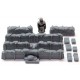 1/35 Configurable Sandbags Walls "Fence/Bracing" + Crates (figure Not included)