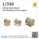 1/350 British Deck Winch and Windlass 3 Types (23 sets)