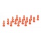 Hold & Guide Dowel Pin for Silicone Rubber Mold (S) Orange