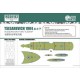1/350 Russian Tsesarevich 1904 Deck Painting Mask for Trumpeter kit #05338
