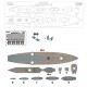 1/350 HMS Dreadnought 1915 Wooden Deck for Trumpeter kit #05329 