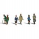 HO Scale Couples in Coats (6 old people)