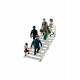 HO Scale Taking the Stairs (6 figures)