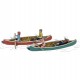 N Scale Canoers (2 couples, 2 canoes)