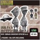1/35 WWII German Unknown Officer Set A (2 E.T figures & 1 Mini UFO)