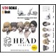 1/24 Head Series #2 (5 Heads w/VINO scooter clear parts & Cat) for Tamiya kits
