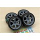 1/24 14'' Rays TE37 Rim set (4 holes, 4 rims) without Tyre