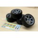1/24 19'' Rays TE37 Rim set with Tyres