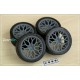 1/24 19'' Vossen HF-2 Rim set with Tyres