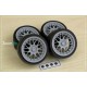 1/24 20'' Work Starfield Rim set with Tyres