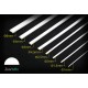 Semicircle Shape Plastic Rod set(8pcs, dia 1mm-8mm, each length 250mm)