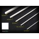 Square Plastic Rod set #Solid (5pcs, each length 250mm)