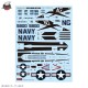 1/48 McDonnell Douglas F-4J Phantom II Marking Decal Set #3 for Zoukei-Mura kits