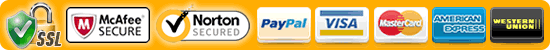 We accept PayPal and credit card payments securely online.