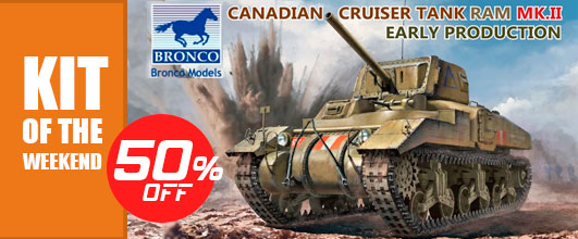 Kit of the Weekend: Bronco CB35215 1/35 Canadian Cruiser Tank Ram MK.II Early Production 50% Off